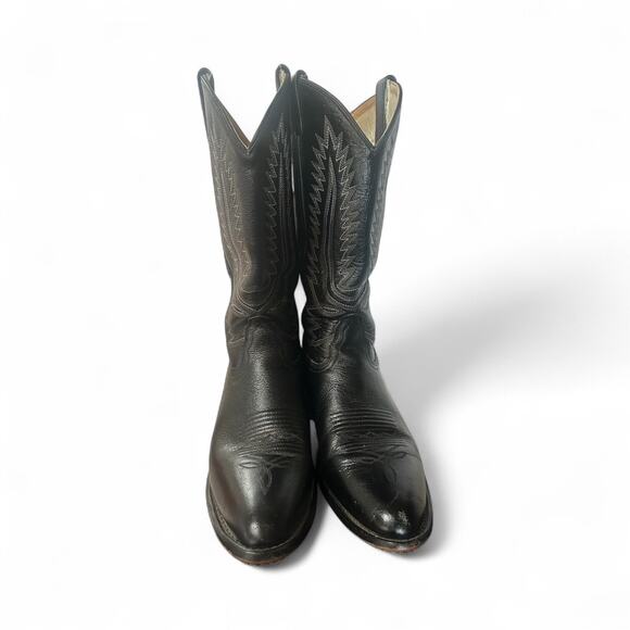 Classic Black Leather Men's Boots - Picture 4 of 10